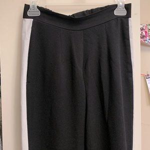 Black pants with white stripe